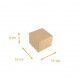 Quadratische Schachtel aus braunem Kraftpapier 10x10x8cm, mit Einkerbungen, 25er-Pack