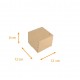 Quadratische Schachtel aus braunem Kraftpapier 12x12x8cm, mit Einkerbungen, 25er-Pack