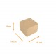 Quadratische Schachtel aus braunem Kraftpapier 14x14x8 cm, Packung mit 25 Stück, mit Einkerbungen