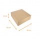 Quadratische Schachtel aus braunem Kraftpapier 16x16x8 cm, mit Einkerbungen, 25er-Pack