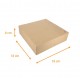 Quadratische Schachtel aus braunem Kraftpapier 18x18x8 cm, mit Einkerbungen, 25er-Pack