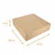 Quadratische Schachtel aus braunem Kraftpapier 20x20x8 cm, mit Einkerbungen, 50er-Pack