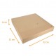 Quadratische Schachtel aus braunem Kraftpapier 32x32x8 cm, mit Einkerbungen, 25er-Pack