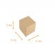 Quadratische Schachtel aus braunem Kraftpapier 11x11x10 cm, mit Einkerbungen, 25er-Pack