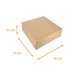 Quadratische Schachtel aus braunem Kraftpapier 16x16x10 cm, mit Einkerbungen, 25er-Pack