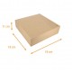 Quadratische Schachtel aus braunem Kraftpapier 18x18x10cm, mit Einkerbungen, 25er-Pack