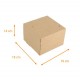 Quadratische Schachtel aus braunem Kraftpapier 18x18x14 cm, mit Einkerbungen, 25er-Pack