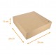 Quadratische Schachtel aus braunem Kraftpapier 20x20x10 cm, Packung mit 50 Stück, mit Einkerbungen