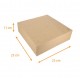 Quadratische Schachtel aus braunem Kraftpapier 23x23x10 cm, mit Einkerbungen, 25er-Pack