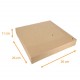 Quadratische Schachtel aus braunem Kraftpapier 26x26x10 cm, mit Einkerbungen, 25er-Pack