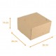 Quadratische Schachtel aus braunem Kraftpapier 26x26x14 cm, mit Einkerbungen, 25er-Pack