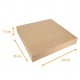 Quadratische Schachtel aus braunem Kraftpapier 29x29x10 cm, mit Einkerbungen, 25er-Pack