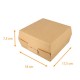 Caja de hamburguesas Kraft Tamaño XL, 17,5x18x7,5 cm, en cartón reciclado de color tostado, Caja de 300
