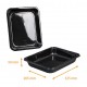 Bandeja CPET negro, 325x265x50mm, 1 compartimento, caja de 116
