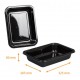 Bandeja CPET negro, 325x265x80mm, 1 compartimento, caja de 80