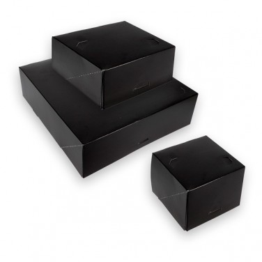 Schwarze quadratische Schachtel