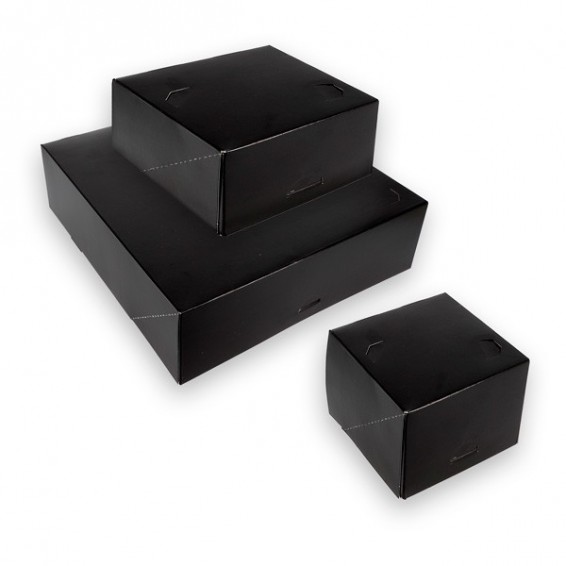 Schwarze quadratische Schachtel