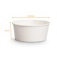 Insalatiera di cartone 1260ml, in cartone bianco/PE, ø184x65mm, scatola di 276