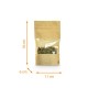 Bolsa hermética con cremallera - Doypack ventana PP 11+6,5x18,5cm 250ml Kraft Crudo, paquete de 100
