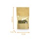 Borsa ermetica con zip - Doypack finestra PP 13+7x22,5cm 500ml Kraft Ecru, confezione da 100