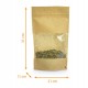 Bolsa hermética con cremallera - Doypack Ventana PP 21+11x31cm 1500ml Kraft Crudo, paquete de 100