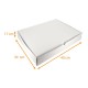Caja bandeja microcanal 30x40x11cm, microcanal blanco, paquete de 25