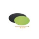 Colored cardboard disc Black/Green ø 22cm, pack of 50