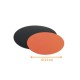 Disco di cartone colorato Nero/Arancione ø 24 cm, confezione da 50
