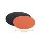 Disco de cartón de color Negro/Naranja ø 26cm, paquete de 50