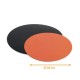 Disco di cartone colorato Nero/Arancione ø 28cm, confezione da 50