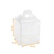 Transparent case in PET, 9x9x10cm, box of 100