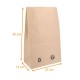 Paper SOS bag 27x15x40cm brown recycled kraft 70g/m2, box of 250