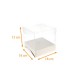 Scatola a clip in PVC trasparente 18x18x15cm (con base in cartoncino), confezione da 10