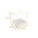 Scatola a clip in PVC trasparente 18x18x20cm (con base in cartoncino), confezione da 10