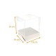 Scatola a clip in PVC trasparente 18x18x25cm (con base in cartoncino), confezione da 10