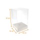 Scatola a clip in PVC trasparente 18x18x30cm (con base in cartoncino), confezione da 10