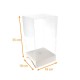 Scatola a clip in PVC trasparente 18x18x35cm (con base in cartoncino), confezione da 10