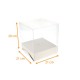Scatola a clip in PVC trasparente 21x21x20cm (con base in cartoncino), confezione da 10