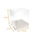 Scatola a clip in PVC trasparente 21x21x25cm (con base in cartoncino), confezione da 10