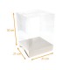 Scatola a clip in PVC trasparente 21x21x30cm (con base in cartoncino), confezione da 10