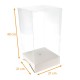 Scatola a clip in PVC trasparente 21x21x40cm (con base in cartoncino), confezione da 10