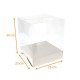 Scatola a clip in PVC trasparente 25x25x30cm (con base in cartoncino), confezione da 10