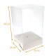 Scatola a clip in PVC trasparente 25x25x40cm (con base in cartoncino), confezione da 10