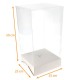 Scatola a clip in PVC trasparente 25x25x50cm (con base in cartoncino), confezione da 10
