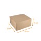 Caja de presentación kraft crudo 20x20x10cm, caja de 50