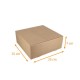 Caja de presentación kraft crudo 25x25x7cm, caja de 50