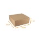 Caja de presentación kraft ondulado crudo 20x20x7cm, caja de 50