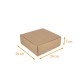 Caja de presentación kraft crudo 20x20x7cm, caja de 50