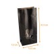 SOS-Tasche aus Papier mit Fenster, 13.5+7.5x31.5cm, Kraft schwarz, 100er-Packung
