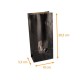 Paper SOS bag with window, 10+5.5x28.5cm, black kraft, pack of 100